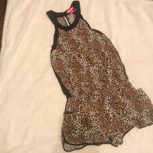 Body Central Leopard print Romper